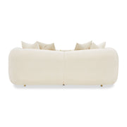 Sassani - Loveseat - Crepe / Gold - R&R Furniture Gallery (Fountain Valley, CA)