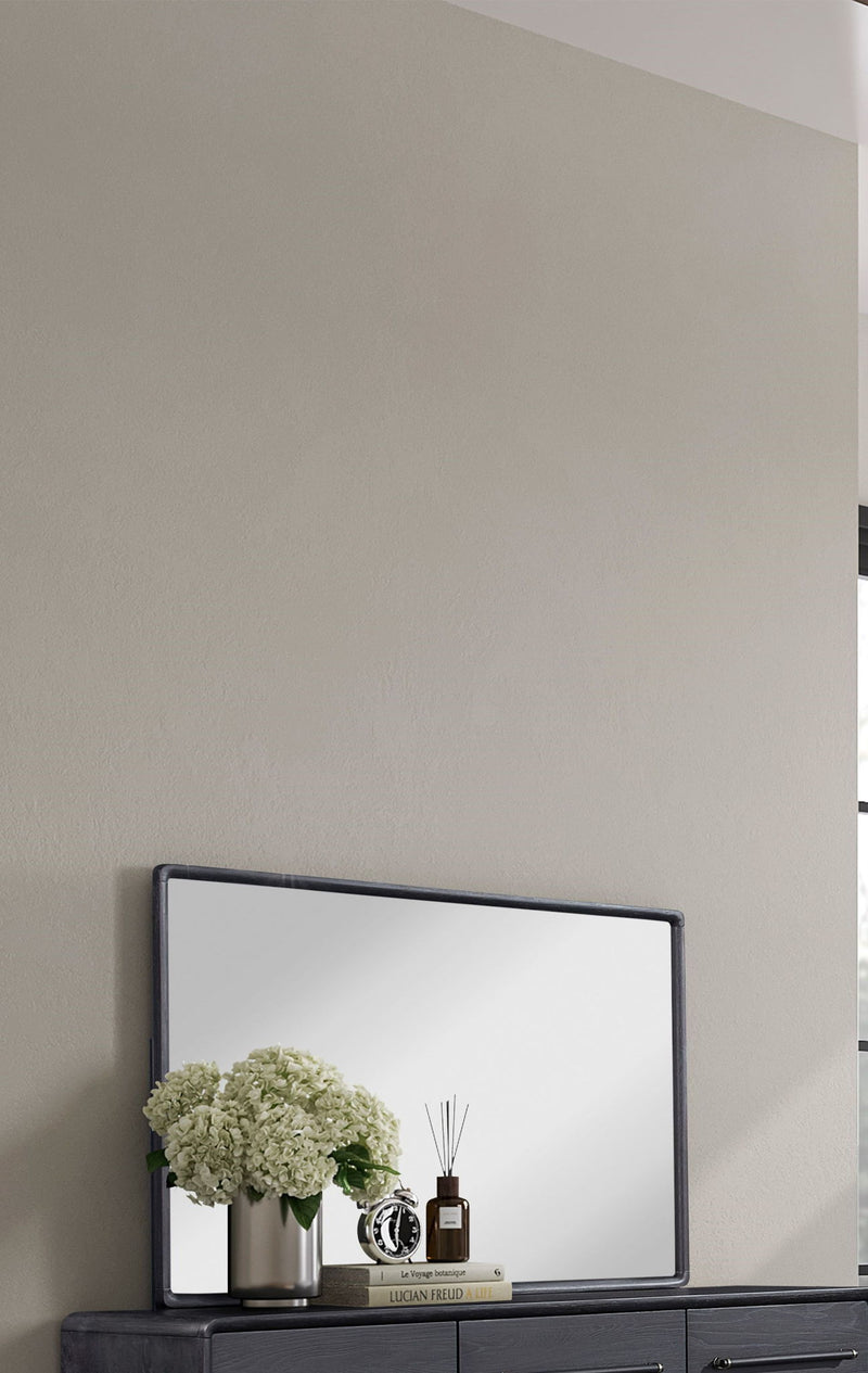 Rectangle Wood Mirror - Black - R&R Furniture Gallery (Fountain Valley, CA)