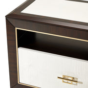 Belmont Place - Media Cabinet - White / Dark Brown - R&R Furniture Gallery (Fountain Valley, CA)