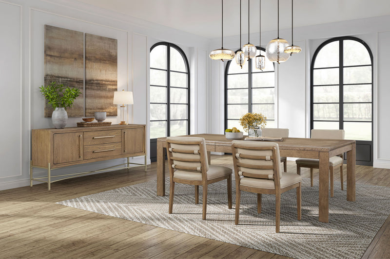Dining Table With Leaf - Light Brown - R&R Furniture Gallery (Fountain Valley, CA)