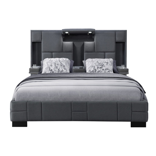 Yaris - Contemporary Bed With Wireless Charging And LED Lights - R&R Furniture Gallery (Fountain Valley, CA)