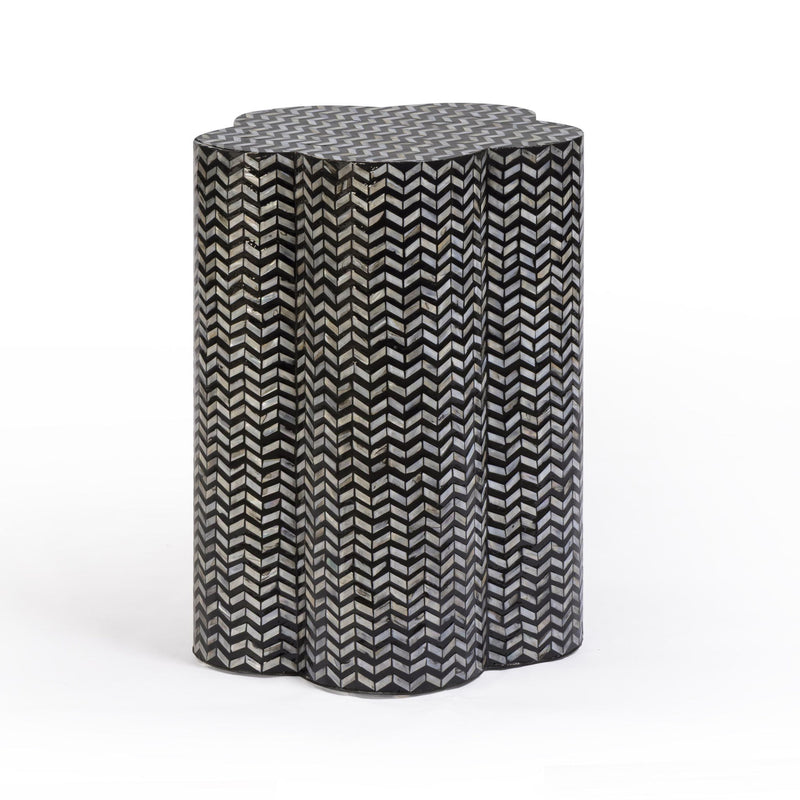 Mother of Pearl Shell Side Table - Truffle - R&R Furniture Gallery (Fountain Valley, CA)