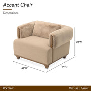 Portrait - Accent Chair - Toffee / Sienna Brown - R&R Furniture Gallery (Fountain Valley, CA)