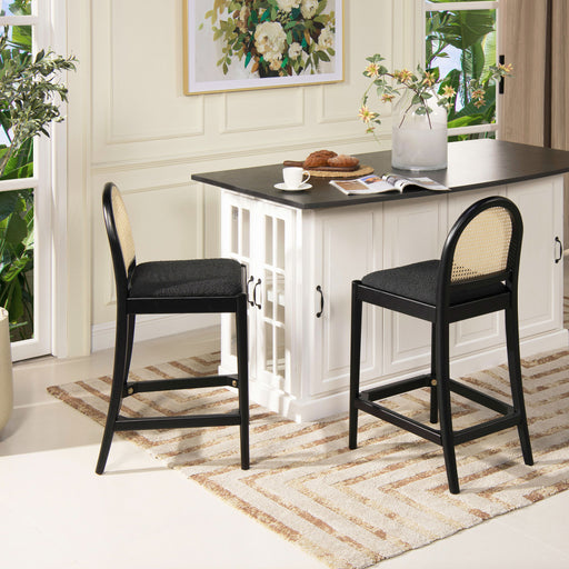 Panama - Curved Back Cane Counter Stool (Set of 2) - R&R Furniture Gallery (Fountain Valley, CA)