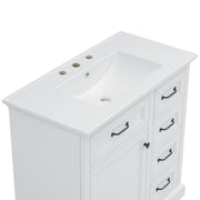 36" Bathroom Vanity With Sink, 2 Tip-Out Drawers, Soft Close Hinges - R&R Furniture Gallery (Fountain Valley, CA)