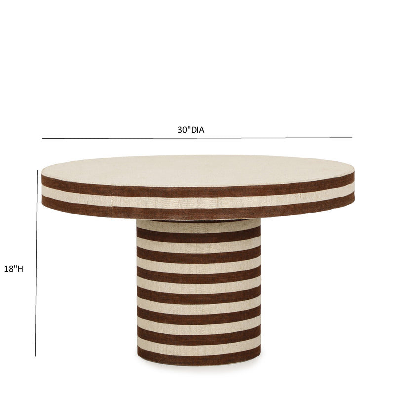 Lyra - Striped Cotton Jute Contract-Grade Table
