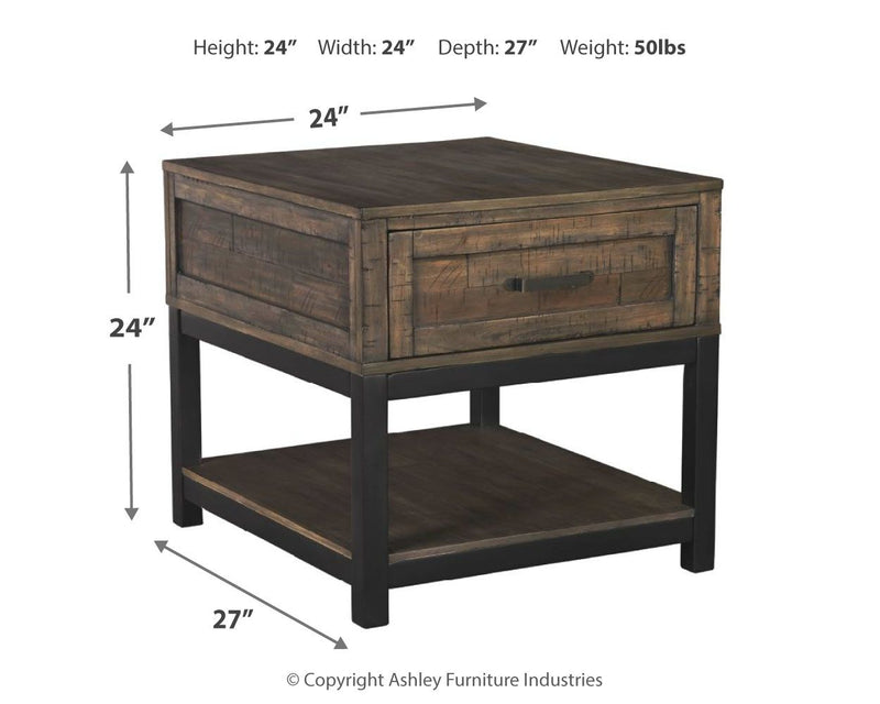 Johurst - Rectangular End Table - Grayish Brown - R&R Furniture Gallery (Fountain Valley, CA)