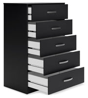 Finch - Five Drawer Chest - 46" Height - Black - R&R Furniture Gallery (Fountain Valley, CA)