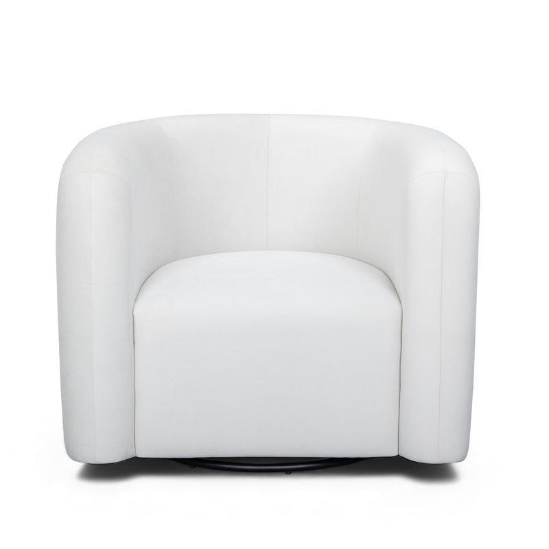 Curves - Velvet Swivel Accent Chair