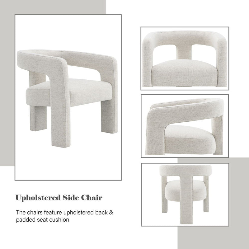 Lomas - Side Chair (Set of 2) - Beige Boucle - R&R Furniture Gallery (Fountain Valley, CA)