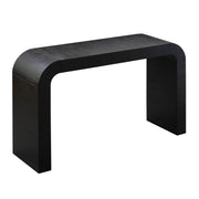 TOV Furniture Hump console table with sleek wooden surface and minimalist design, ideal for entryways or living rooms.