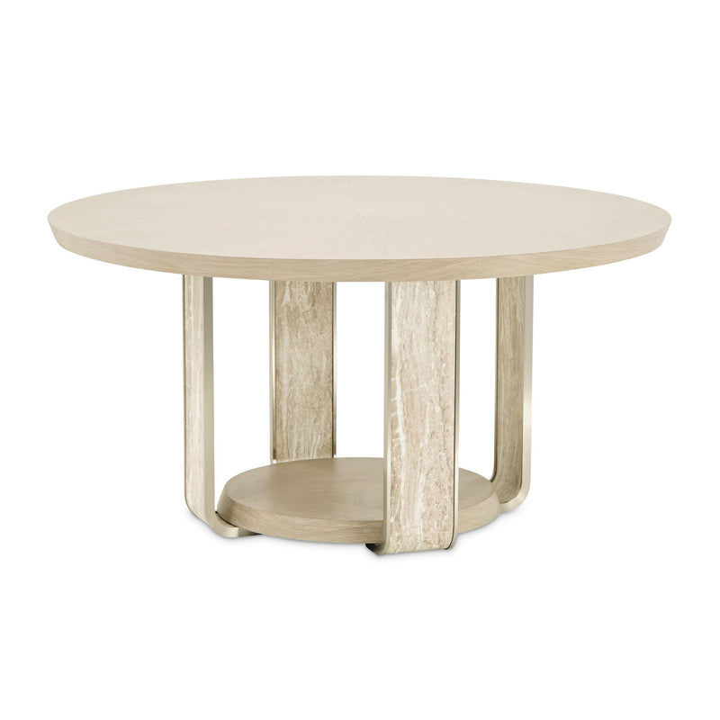 Lotus Bay - 60" Round Dining Table - Sand - R&R Furniture Gallery (Fountain Valley, CA)