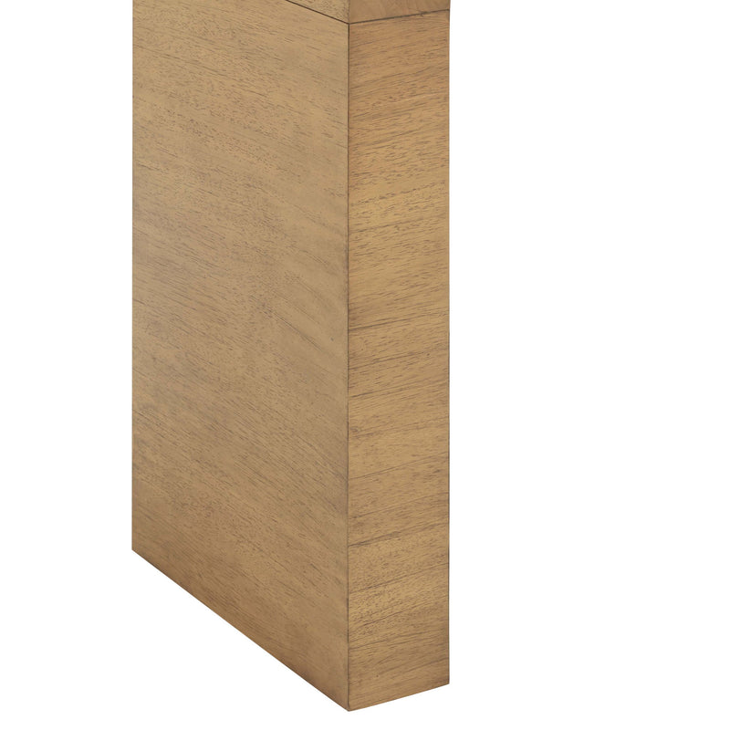 TOV Furniture Hump console table with sleek wooden surface and modern design, ideal for entryway or living room decor.