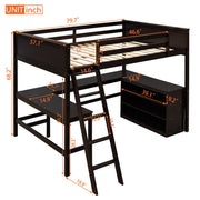 Loft Bed With Shelves With Desk - R&R Furniture Gallery (Fountain Valley, CA)