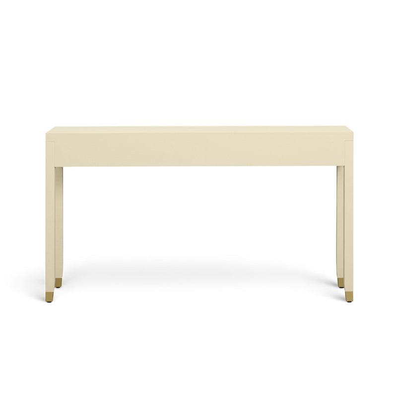 Dani - Faux Shagreen 2-Drawer Console Table - Cream