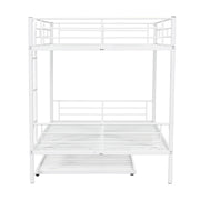 Steel construction bunk bed from DreamHaus with sturdy frame and twin beds, ideal for space-saving sleeping arrangements.