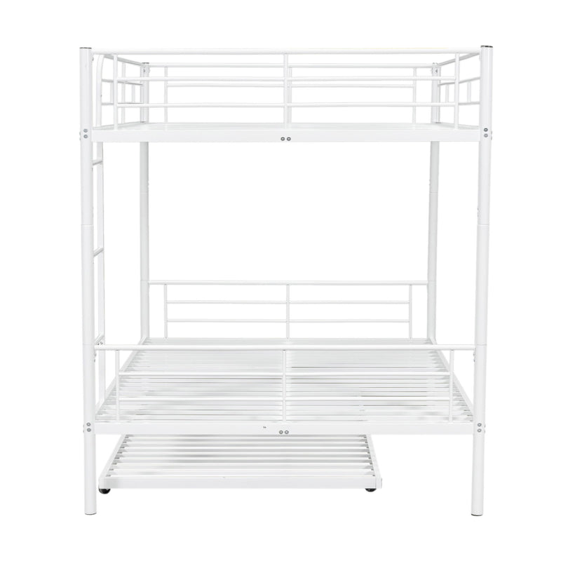 Steel construction bunk bed from DreamHaus with sturdy frame and twin beds, ideal for space-saving sleeping arrangements.