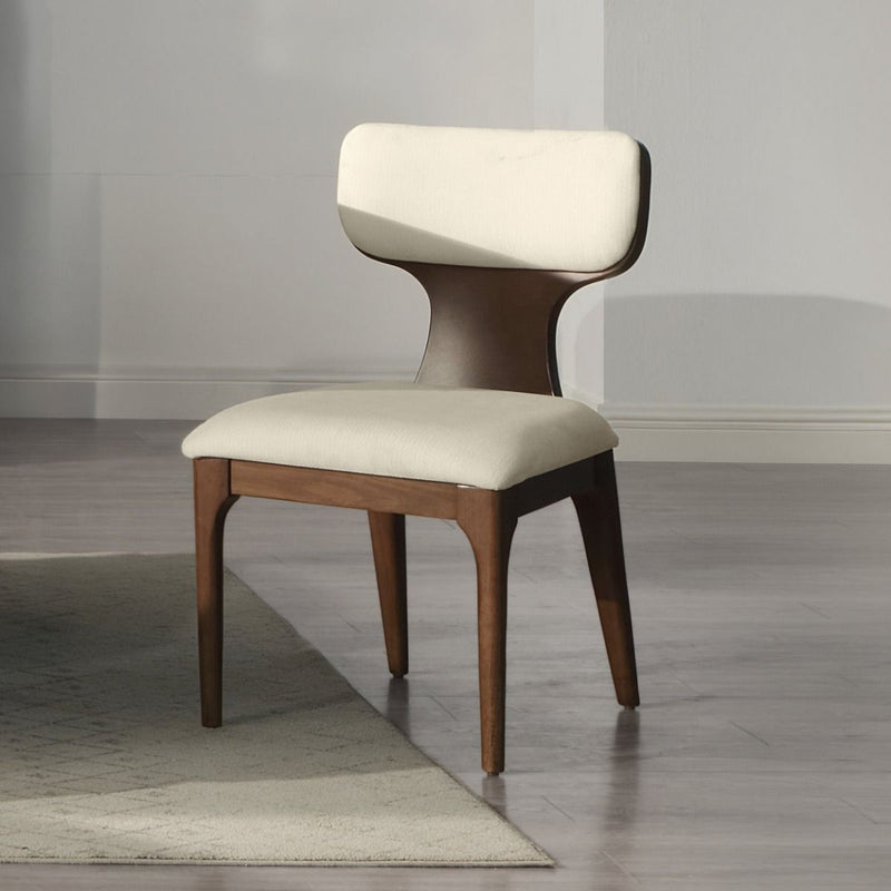 Koen - Side Chair (Set of 2) - Beige / Brown Oak - R&R Furniture Gallery (Fountain Valley, CA)
