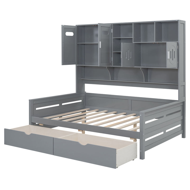Daybed With All-In-One Cabinet And Shelf - R&R Furniture Gallery (Fountain Valley, CA)