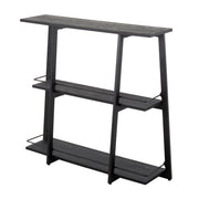 Lumi Source Converge industrial black bookcase with open shelves and metal frame for modern home or office storage.