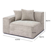 Mindy - LAF Corner Chair - R&R Furniture Gallery (Fountain Valley, CA)