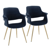 Set of two vintage glam art deco chairs by Lumi Source featuring elegant curved design and plush upholstery.