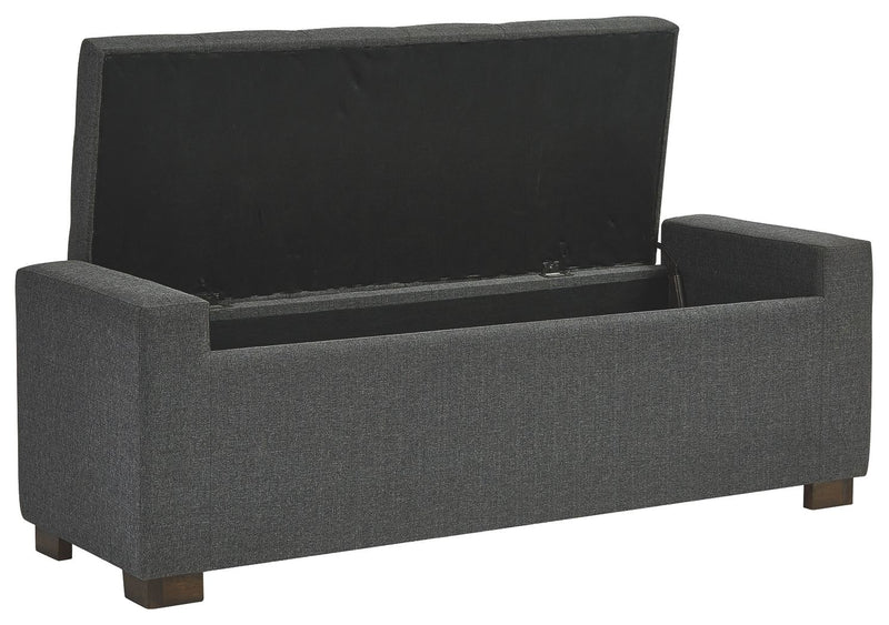 Cortwell - Storage Bench - Gray - R&R Furniture Gallery (Fountain Valley, CA)