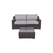 Outdoor Wicker Conversation Set With Cushions, All Weather - R&R Furniture Gallery (Fountain Valley, CA)