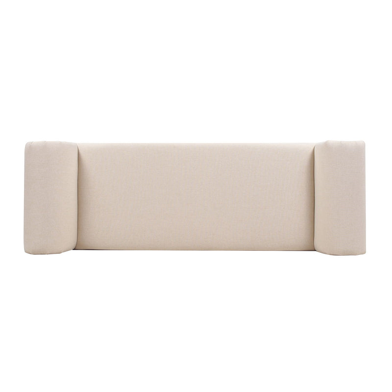 Kathy - Roll Arm Entryway Accent Bench - Sky Neutral Beige - R&R Furniture Gallery (Fountain Valley, CA)