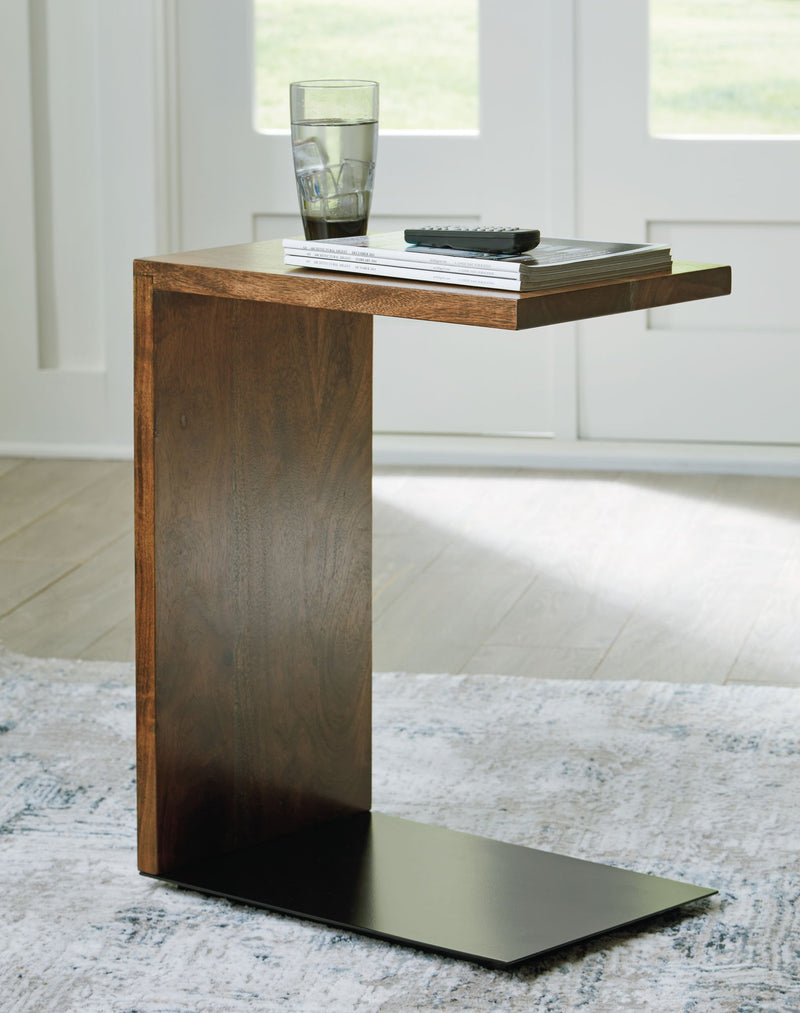 Wimshaw - Accent Table - Brown / Black - R&R Furniture Gallery (Fountain Valley, CA)