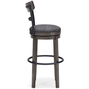 Caitbrook - Tall UPH Swivel Barstool - Gray - R&R Furniture Gallery (Fountain Valley, CA)