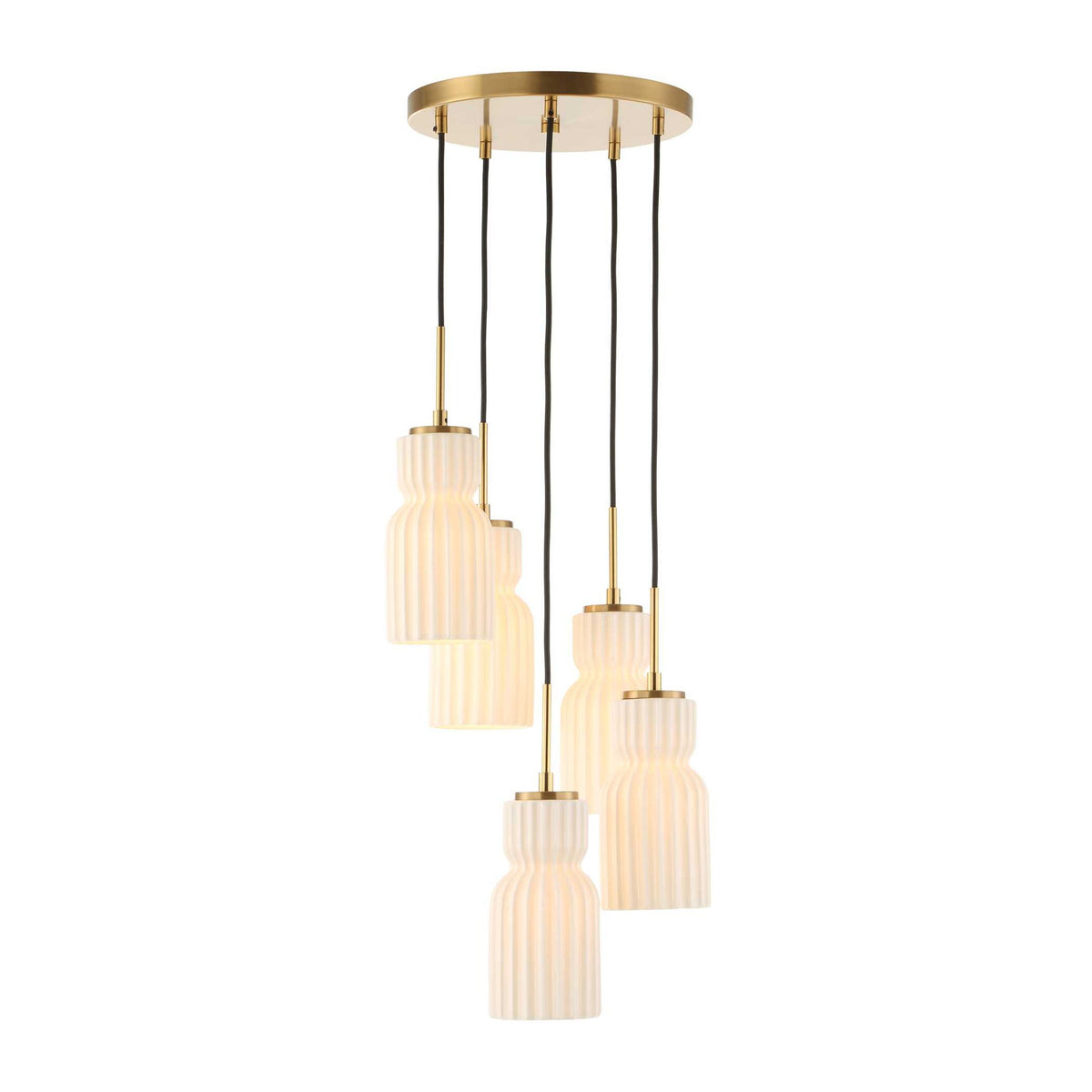Vanier - 5 Light Cluster Pendant - Gold