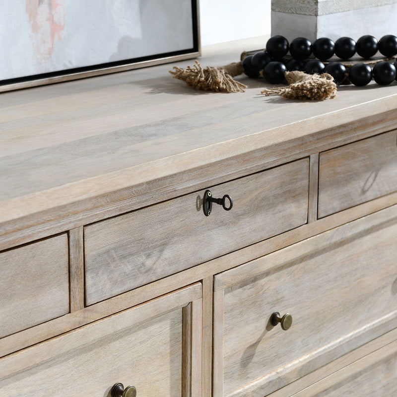 Adelaide - 9 Drawer Dresser - Natural Cream Wash - R&R Furniture Gallery (Fountain Valley, CA)