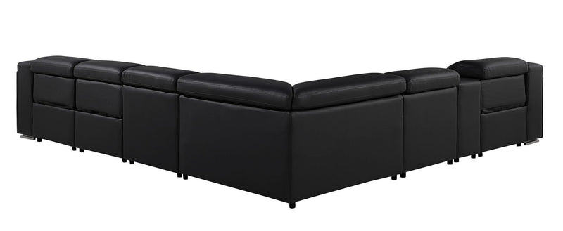 1116 - 7-Piece L-Shaped Sectional Sofa In With 3 Power Recliners & Power Headrests