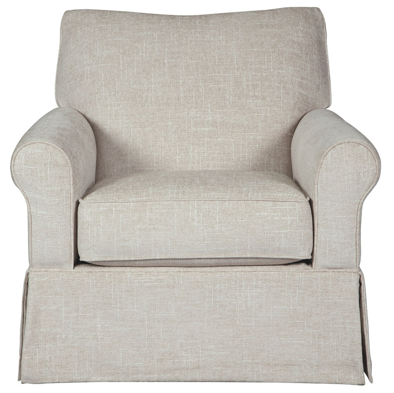 Searcy - Swivel Glider Accent Chair - Quartz - R&R Furniture Gallery (Fountain Valley, CA)