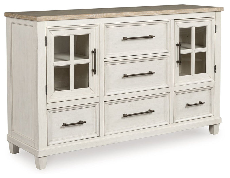Shaybrock - Dresser - Antique White / Brown - R&R Furniture Gallery (Fountain Valley, CA)
