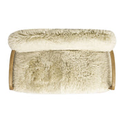 Enchante - Sheepskin Accent Loveseat - Taupe / Natural - R&R Furniture Gallery (Fountain Valley, CA)