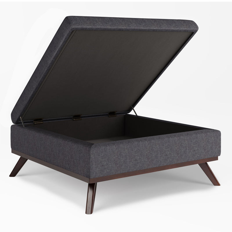 Owen - Square Coffee Table Storage Ottoman - Slate Gray - R&R Furniture Gallery (Fountain Valley, CA)