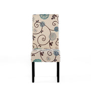 Contemporary Dining Chair Set With Rubberwood Legs - White / Blue - R&R Furniture Gallery (Fountain Valley, CA)