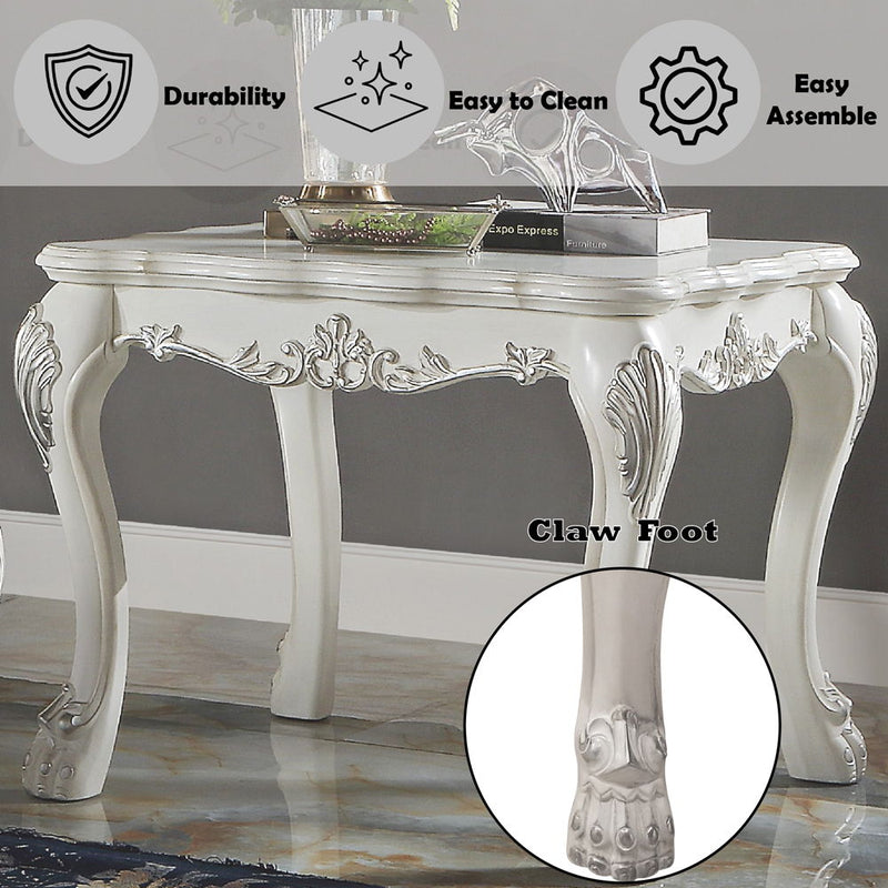 Dresden - End Table - Bone White - R&R Furniture Gallery (Fountain Valley, CA)