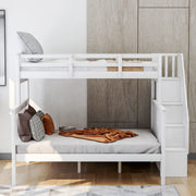 Stairway Bunk Bed With Storage And Guard Rail For Bedroom - R&R Furniture Gallery (Fountain Valley, CA)