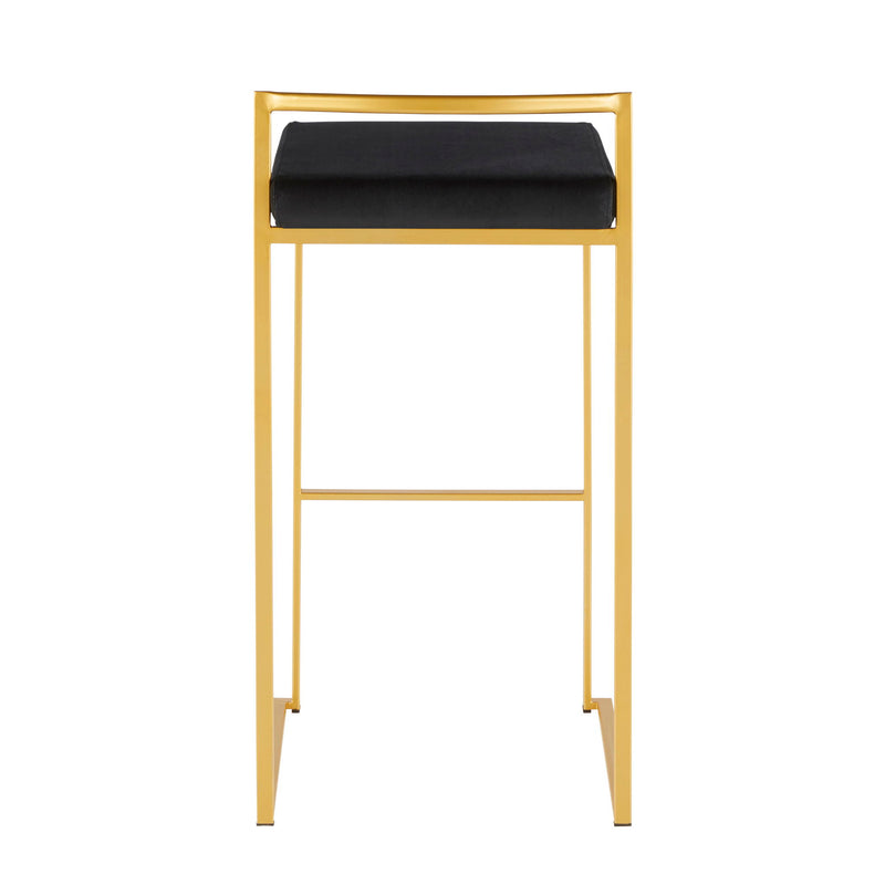 Lumi Source Fuji contemporary glam barstool with quality construction, featuring a sleek design and comfortable seating.