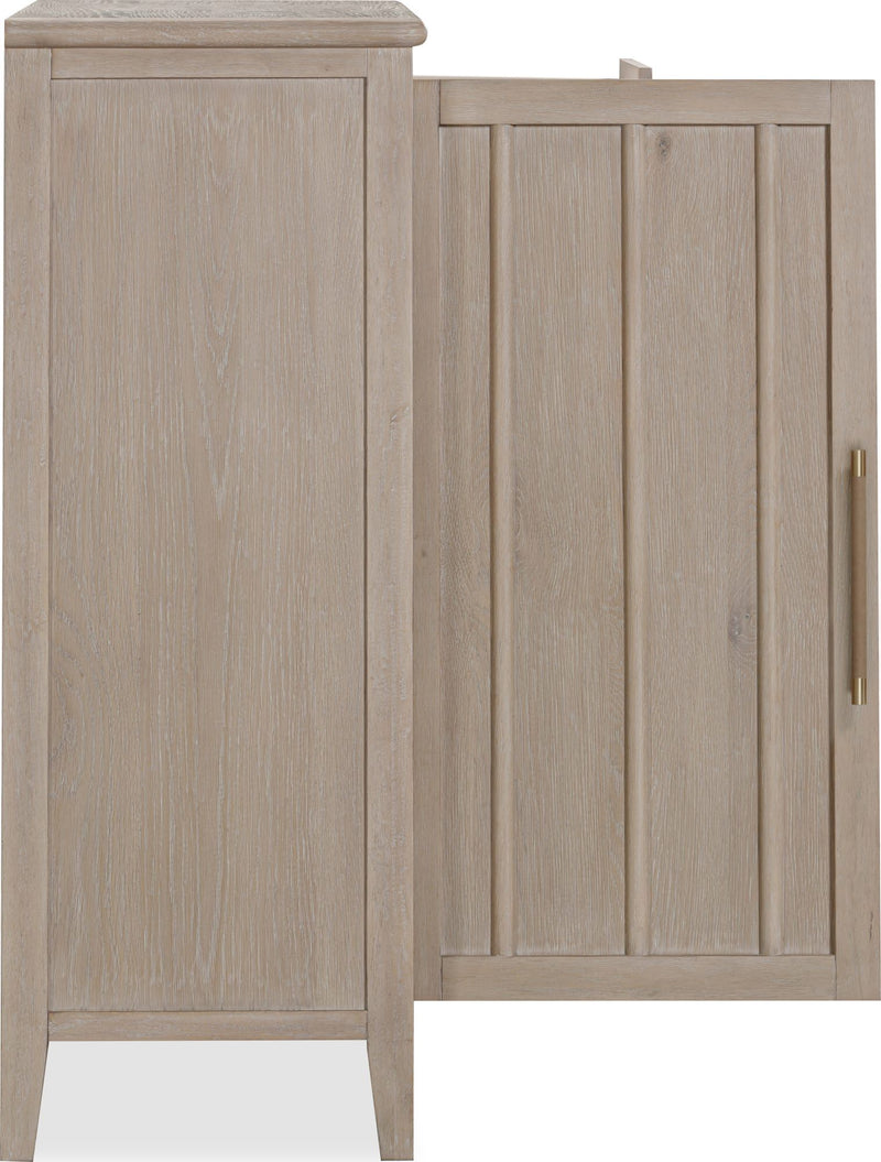 Camden Six Drawer One Door Oak Wood Chest in Chai