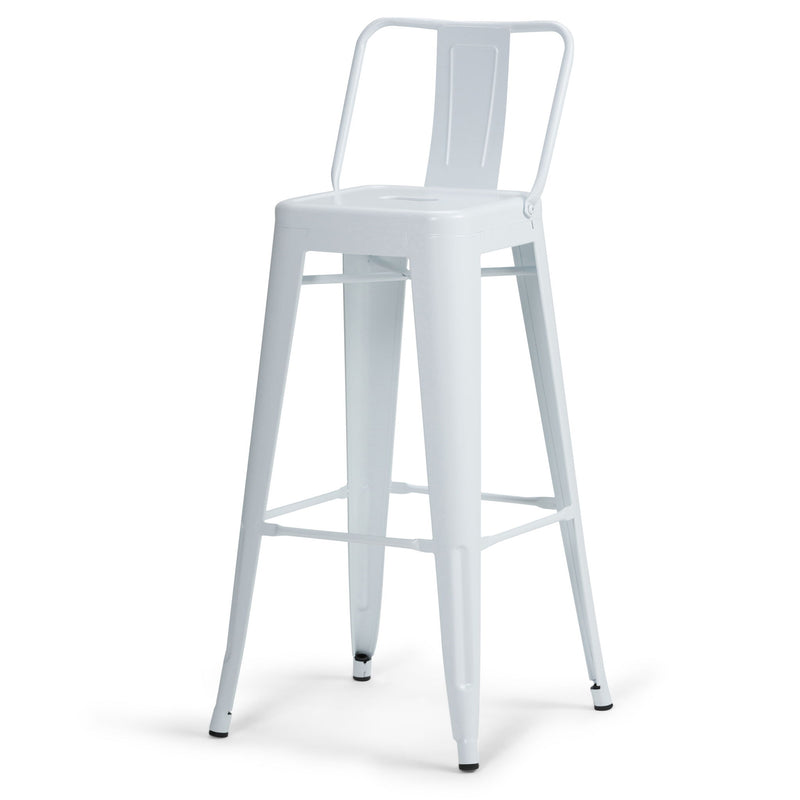 Rayne - Curved Back Metal Stool (Set of 2) - R&R Furniture Gallery (Fountain Valley, CA)