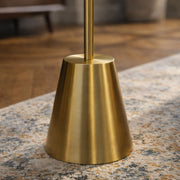 Lumina - Floor Lamp With Rotary Switch Triple Spots Cone Base - Gold - R&R Furniture Gallery (Fountain Valley, CA)