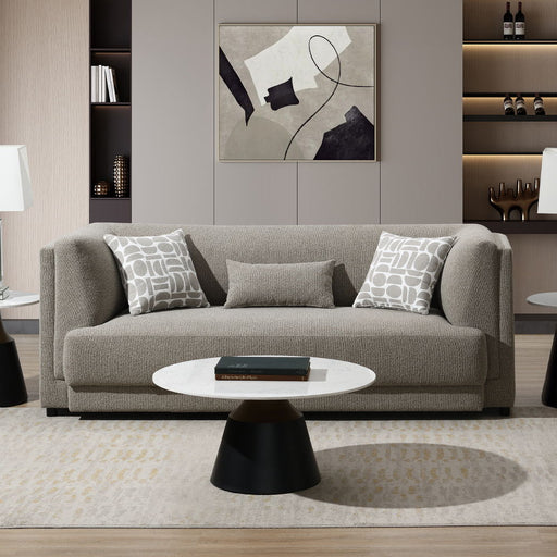 Glenda - Sofa With 3 Pillows - Gray Chenille - R&R Furniture Gallery (Fountain Valley, CA)