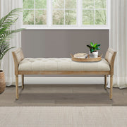 Accent Bench With Arm - Natural - R&R Furniture Gallery (Fountain Valley, CA)