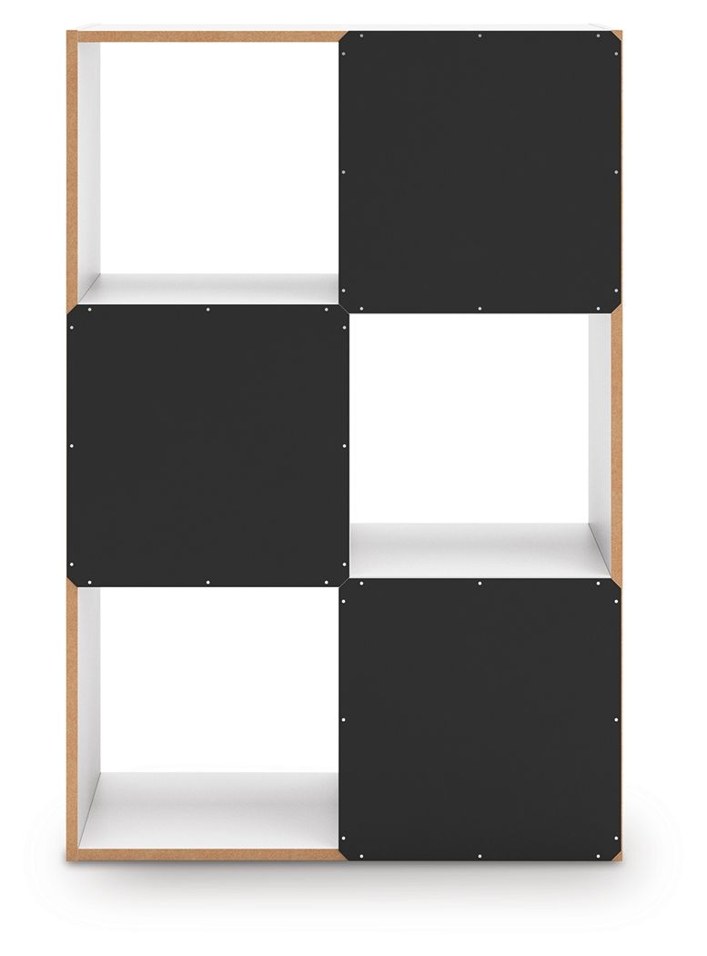 Signature Design by Ashley Onita Cube Organizer with open compartments for storage and organization in a modern cube design.