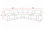 Belmont - Zero Gravity Power Reclining Sectional With Power Adjustable Headrests - R&R Furniture Gallery (Fountain Valley, CA)