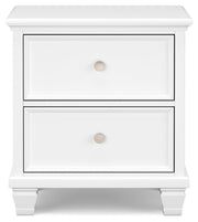 Fortman - Two Drawer Night Stand - White - R&R Furniture Gallery (Fountain Valley, CA)
